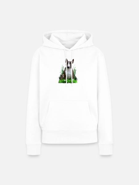 Bullterrier - Frauen Premium Bio Hoodie - Weiß
