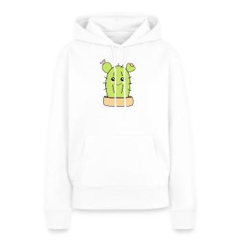 Kawaii Cactus Kawaii Chibi Kawaii Manga - Sweat à capuche Premium bio Femme - blanc - Devant - Julia (174cm)