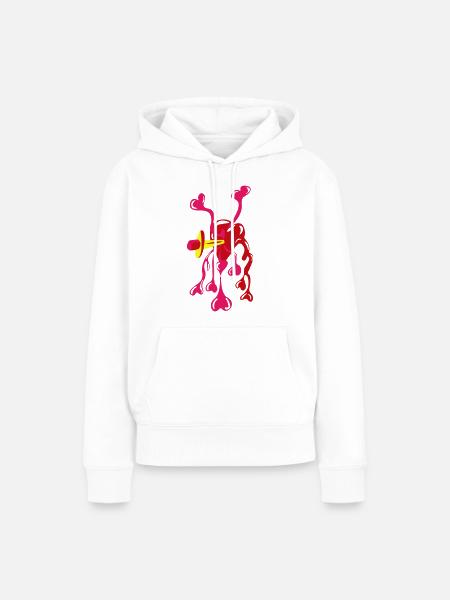 Liebeskummer-Netz - Frauen Premium Bio Hoodie - Weiß