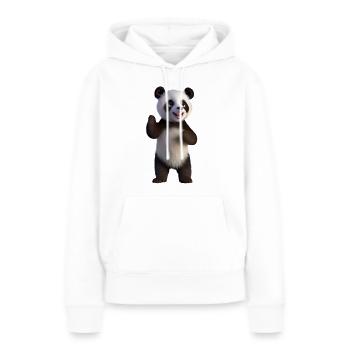 BÉBÉ PANDA DEBOUT - Sweat à capuche Premium bio Femme - blanc - Devant - Julia (174cm)