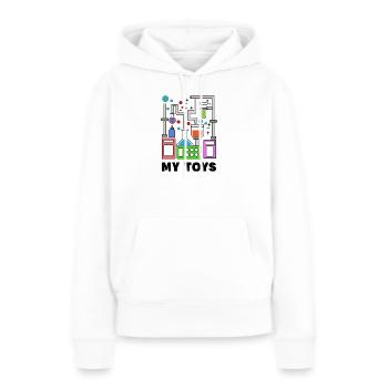 Déclaration scientifique Emploi Bourreau de travail Carrière - Sweat à capuche Premium bio Femme - blanc - Devant - Julia (174cm)