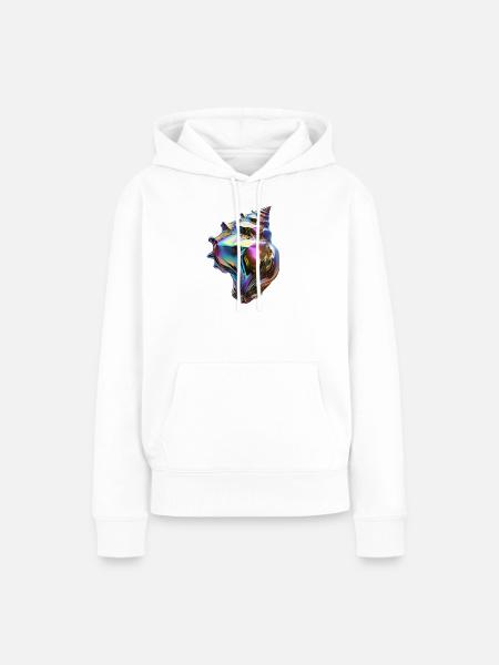 Chromatische Muschel - Frauen Premium Bio Hoodie - Weiß