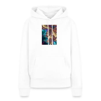Abstrakt - Frauen Premium Bio Hoodie - Weiß - Vorne - Julia (174cm)