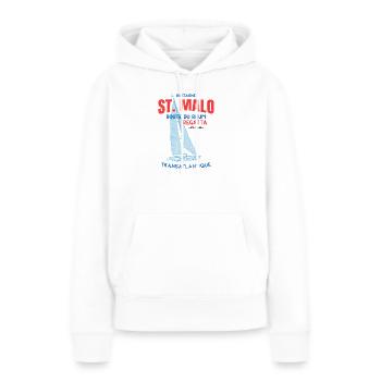 Route du Rhum - Régate de Saint-Malo - Sweat à capuche Premium bio Femme - blanc - Devant - Julia (174cm)