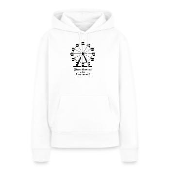 Roue de hamster ou grande roue - Sweat à capuche Premium bio Femme - blanc - Devant - Julia (174cm)