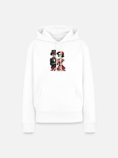 Weihnachtsromantik der Knochen. - Frauen Premium Bio Hoodie - Weiß