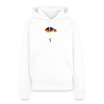 Parachute - Sweat à capuche Premium bio Femme - blanc - Devant - Julia (174cm)