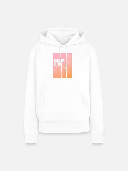 Hibiskus Individuelles Blumendesign - Frauen Premium Bio Hoodie - Weiß