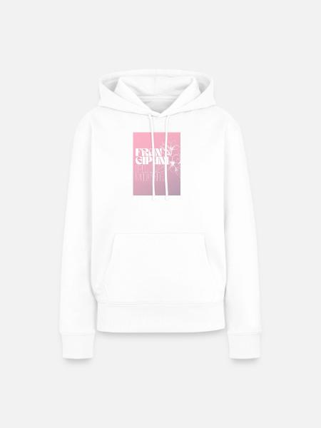 Frangipani Plus Mera Blumenmuster - Frauen Premium Bio Hoodie - Weiß