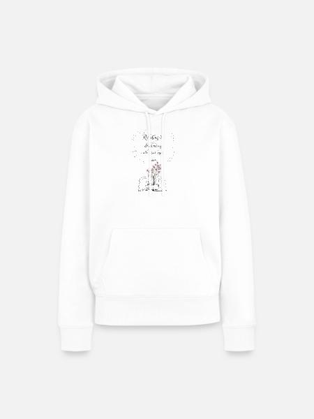 Reading is dreaming - Frauen Premium Bio Hoodie - Weiß