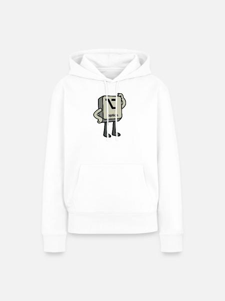 Option-Button - Frauen Premium Bio Hoodie - Weiß