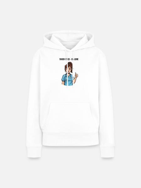 Krankenschwester Pflegerin Spruch - Frauen Premium Bio Hoodie - Weiß