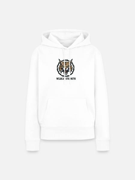 Wildkatzenstärke Luchs Force Wild - Frauen Premium Bio Hoodie - Weiß