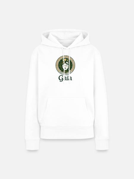 Gaia – Mutter Natur – Baum des Lebens - Frauen Premium Bio Hoodie - Weiß