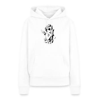 Un chérubin cool avec lunettes de soleil et glace - Sweat à capuche Premium bio Femme - blanc - Devant - Julia (174cm)
