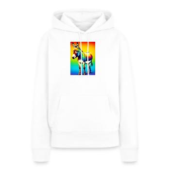 Esel-Maultier - Frauen Premium Bio Hoodie - Weiß - Vorne - Julia (174cm)