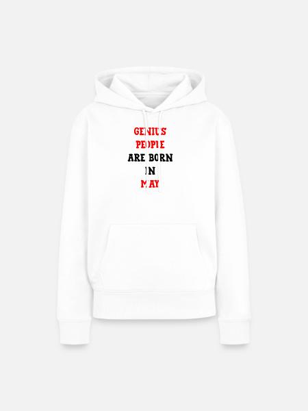 Geburtsgeschenk-Genies werden im Mai geboren - Frauen Premium Bio Hoodie - Weiß