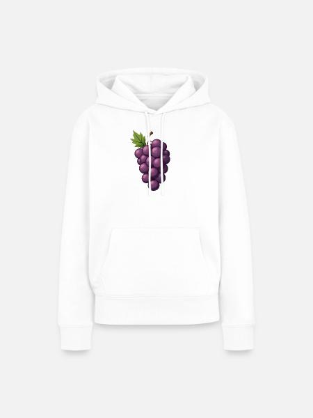 Trauben - Frauen Premium Bio Hoodie - Weiß