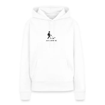 .exe ausführen ADMIN Pixel Art - Frauen Premium Bio Hoodie - Weiß - Vorne - Julia (174cm)