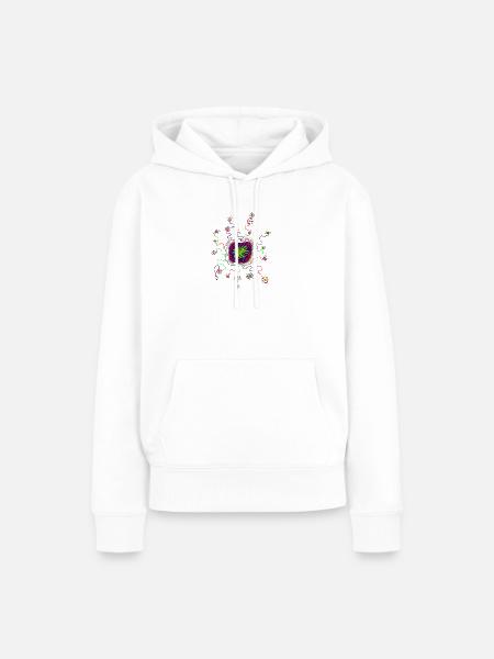 Surya-Glyphe - Frauen Premium Bio Hoodie - Weiß