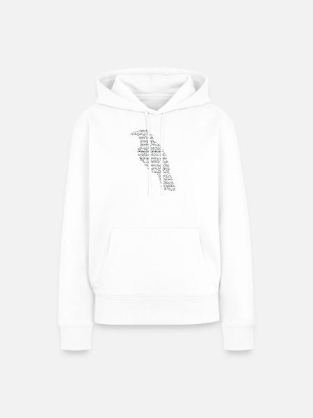 Rabe aus Gedichtzeilen - Frauen Premium Bio Hoodie - Weiß
