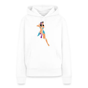Pin up beach girl 1950's - Sweat à capuche Premium bio Femme - blanc - Devant - Julia (174cm)