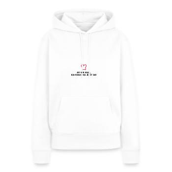 Ist mir egal, ich koch das jetzt so! - Frauen Premium Bio Hoodie - Weiß - Vorne - Julia (174cm)