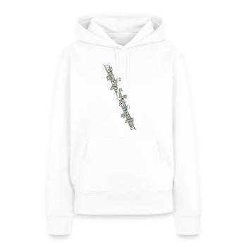 Unicorns sur une échelle - Sweat à capuche Premium bio Femme - blanc - Devant - Julia (174cm)