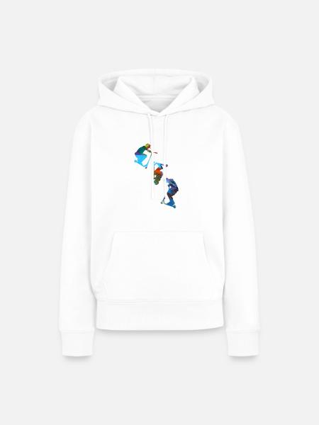 Stuntscooter,Trickscooter,tricks,stunt,e-scooter - Frauen Premium Bio Hoodie - Weiß