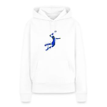vovolley-ball, volley-ball, beachball, graffiti - Sweat à capuche Premium bio Femme - blanc - Devant - Julia (174cm)
