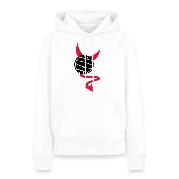 volleyball - Sweat à capuche Premium bio Femme - blanc - Devant - Julia (174cm)