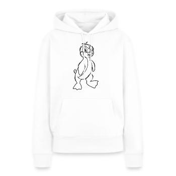 Manchot cartoon - Sweat à capuche Premium bio Femme - blanc - Devant - Julia (174cm)
