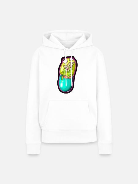 Pille - Frauen Premium Bio Hoodie - Weiß
