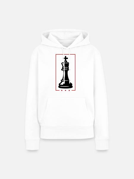 König Schachfigur - Frauen Premium Bio Hoodie - Weiß