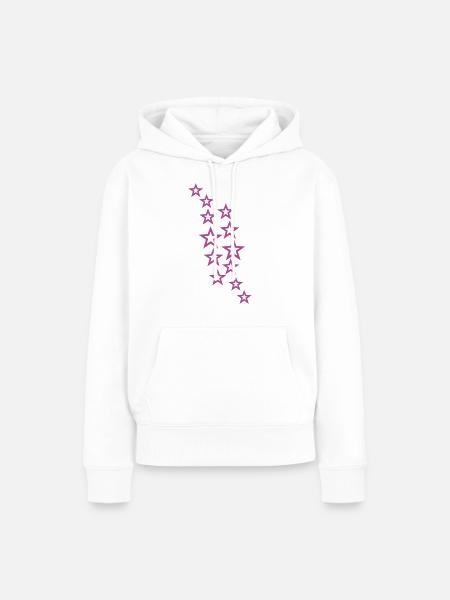 Sterne - Frauen Premium Bio Hoodie - Weiß