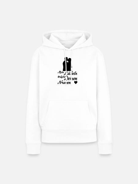 Liebe, Geschenk, Paar, verliebt, Ehe, Hochzeit - Frauen Premium Bio Hoodie - Weiß