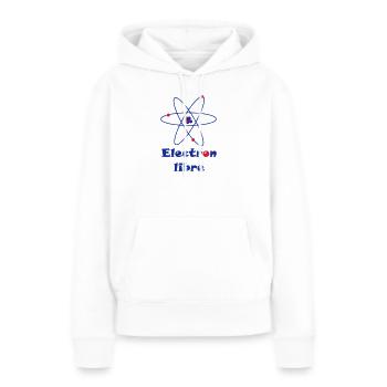 Electron Libre - Sweat à capuche Premium bio Femme - blanc - Devant - Julia (174cm)