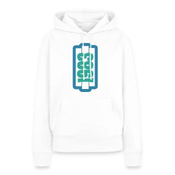 Das Jahr 1983 - Frauen Premium Bio Hoodie - Weiß - Vorne - Julia (174cm)