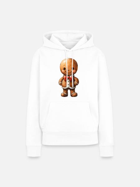 Lebkuchenmann - Frauen Premium Bio Hoodie - Weiß