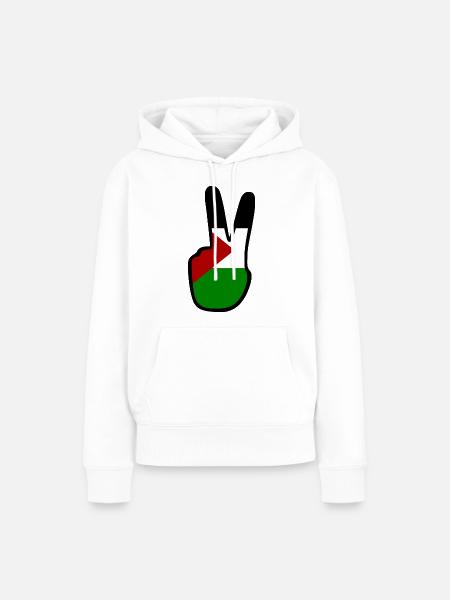 Free palestine - Frauen Premium Bio Hoodie - Weiß