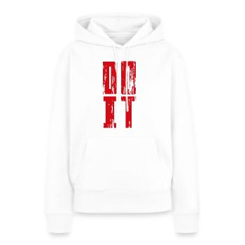 FAIS-LE - Sweat à capuche Premium bio Femme - blanc - Devant - Julia (174cm)