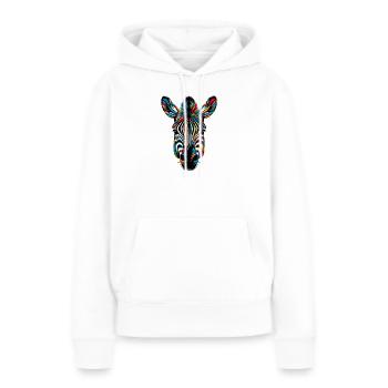 Zebra - Frauen Premium Bio Hoodie - Weiß - Vorne - Julia (174cm)