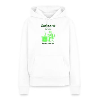 Mode furtif actif - Sweat à capuche Premium bio Femme - blanc - Devant - Julia (174cm)