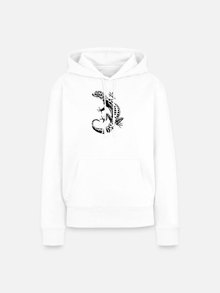 Leopardgecko - Frauen Premium Bio Hoodie - Weiß