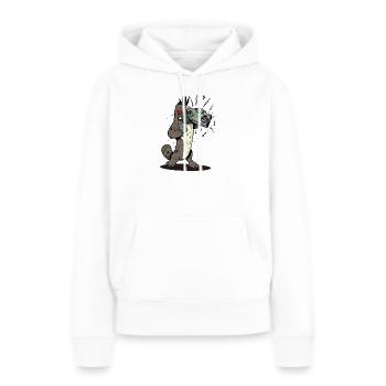 Schnabeltier mit Boombox - Frauen Premium Bio Hoodie - Weiß - Vorne - Julia (174cm)