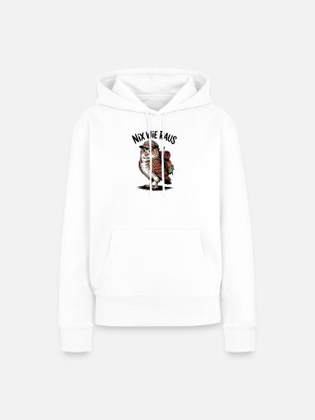WanderEule Backpack-Abenteuer - Frauen Premium Bio Hoodie - Weiß
