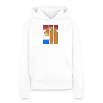Dont Worry Be Capy Capybara - Frauen Premium Bio Hoodie - Weiß - Vorne - Julia (174cm)
