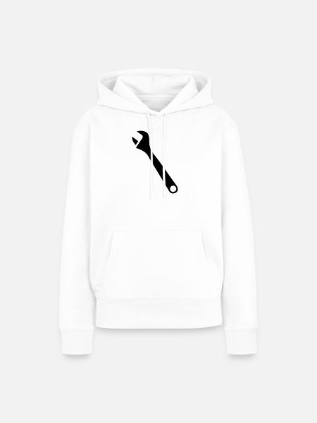Schraubenschlüssel - Frauen Premium Bio Hoodie - Weiß