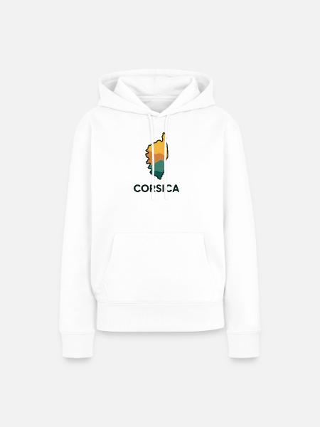 Corsica Bella - Frauen Premium Bio Hoodie - Weiß