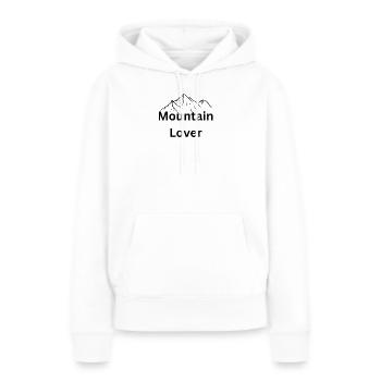 T-shirt graphique Mountain Lover - Sweat à capuche Premium bio Femme - blanc - Devant - Julia (174cm)
